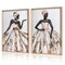 24.4"x32.2" African American Wall Decor Canvas Wall Art 2 Piece Framed Wall Art